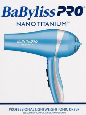 BaBylissPRO® Nano Titanium™   2000 Watt Blow Dryer in Blue Brand new in Box